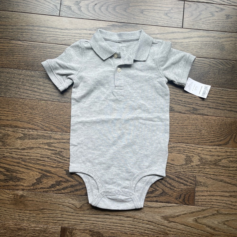 NWT Carter’s Gray One Piece Polo | Size 24M